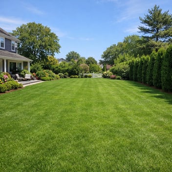 Suffolk County spring lawn care, crabgrass prevention Long Island, early season fertilizer NY.