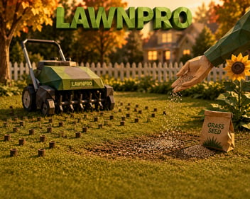 Lawn Pro Long Island aeration seeding fall september